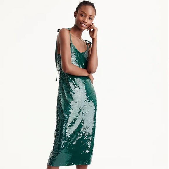 J.Crew Collection tie-shoulder sequin dress-G5352 - Picture 6 of 7